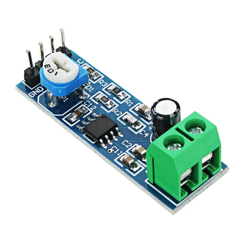 

LEORY LM386 Audio Amplifier Circuit Board 200 times 10K Adjustable Resistance Audio Power Amplification Circuit Board 5-12V