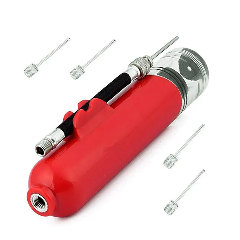 Actearlier Inflatable Ball Hand Air Pump With 5 Needles+ 1 Nozzle Air