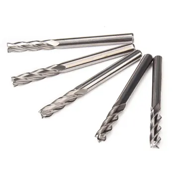 

10pcs 3.175mm x 12mm 4 Flute Spiral Bit End Mill Cutter CEL