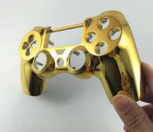 PS4 Chrome Plating Front Up Top Housing Shell Case Custom Modded Controller Gamepad Joystick Handle Hand Shank Grip for PS4