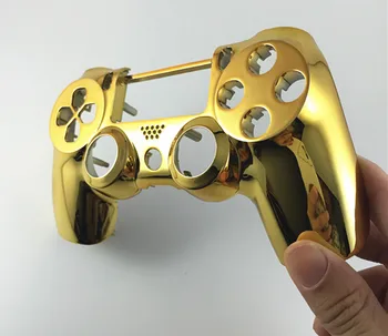 

PS4 Chrome Plating Front Up Top Housing Shell Case Custom Modded Controller Gamepad Joystick Handle Hand Shank Grip for PS4 V1