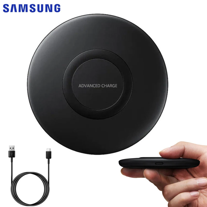 Оригинальное Ультра тонкое Qi Быстрое беспроводное зарядное устройство для SAMSUNG