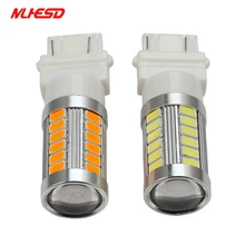 10 pcs T25 3156 3157 P27/7 W 33 SMD 5630 5730 LED Luzes Da Cauda do carro 33SMD Motor Daytime Running Luz Turn Signal branco/vermelho/amarelo