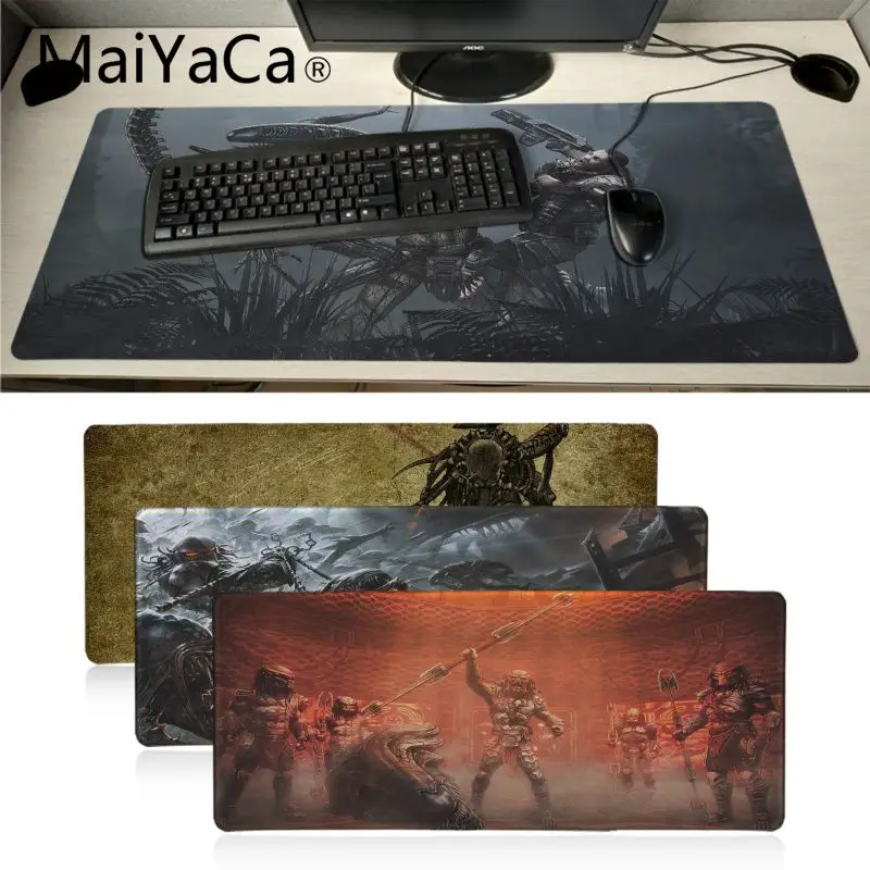 

MaiYaCa Alien vs Predator Natural Rubber Gamer Mice Mause mat Anime Cartoon Print Large Lockedge Game Gaming Mouse Pad muismat