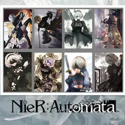 8 шт./лот NieR: Automata NieR 2B игрушки плакаты наклейки настенные картины YoRHa № 2 Тип B Размер плаката: см 42 см x см 29 см