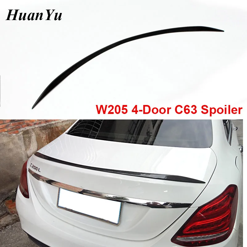 

W205 4-door C63 Style Rear Spoiler for Mercedes C Class Carbon Fiber Boot Lip Trunk Wings Car Styling 2015+