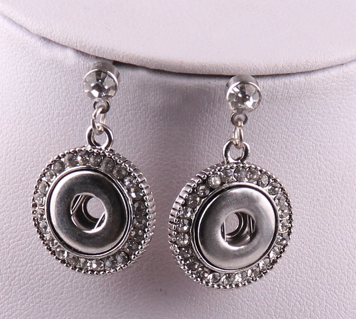 New arrival Free shipping Fashion mini 1.2cm Metal press Button rhinestone crystal alloy Earring For Women Gift Jewelry | Украшения и
