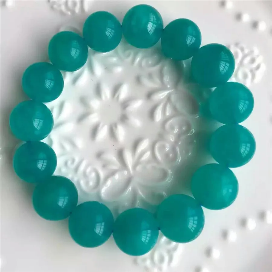 

12mm Natural Mozambique Ice Amazonite Bracelet For Women Men Healing Gems Round Beads Crystal Gemstone Stretch Strands AAAAA