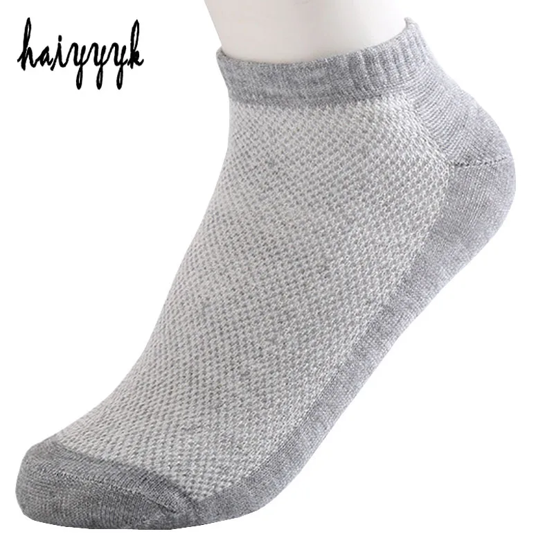 20 шт = 10 пар, однотонные сетчатые мужские носки, невидимые носки по щиколотку, мужские летние дышащие тонкие лодочкой, носки, европейские размеры 38-43, низкая цена