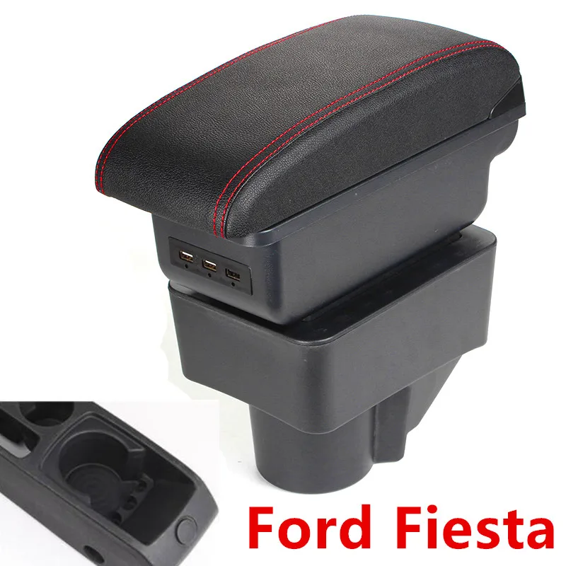 Для Ford Fiesta подлокотник коробка Ford Fiesta Универсальный центральный автомобильный подлокотник для хранения коробка модификации аксессуары