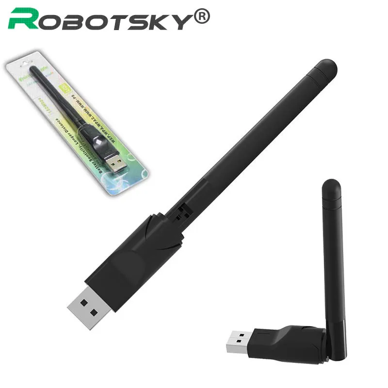 Robotsky Mini М 150 м USB Wifi адаптер беспроводной сетевой карты 802.11b/g/n Lan адаптер портативный Wi-Fi приемник