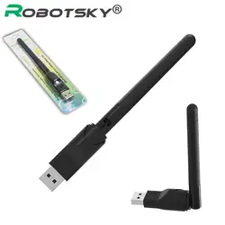 Robotsky Mini М 150 м USB Wifi адаптер беспроводной сетевой карты 802.11b/g/n Lan адаптер портативный Wi-Fi приемник