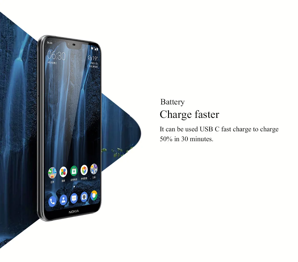 Nokia X6/6,1 plus A6GB 64GB 5,8 дюймов FHD Восьмиядерный процессор Snapdragon 636 3060 мАч 16,0 Мп+ 16,0 Мп камера отпечаток пальца ID мобильный телефон