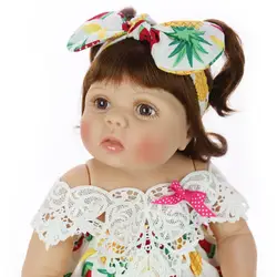 Boneca Reborn 23 дюймов corpo силиконовая кукла для девочек загара цвет кожи Reborn Baby настоящие куклы bebes reborn игрушки подарок