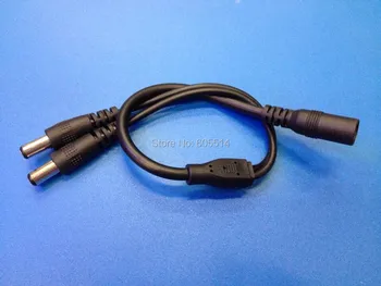 

[Seven Neon]Free DHL shipping 50pcs 30cm length female to male one to two DC jack power cable spliter