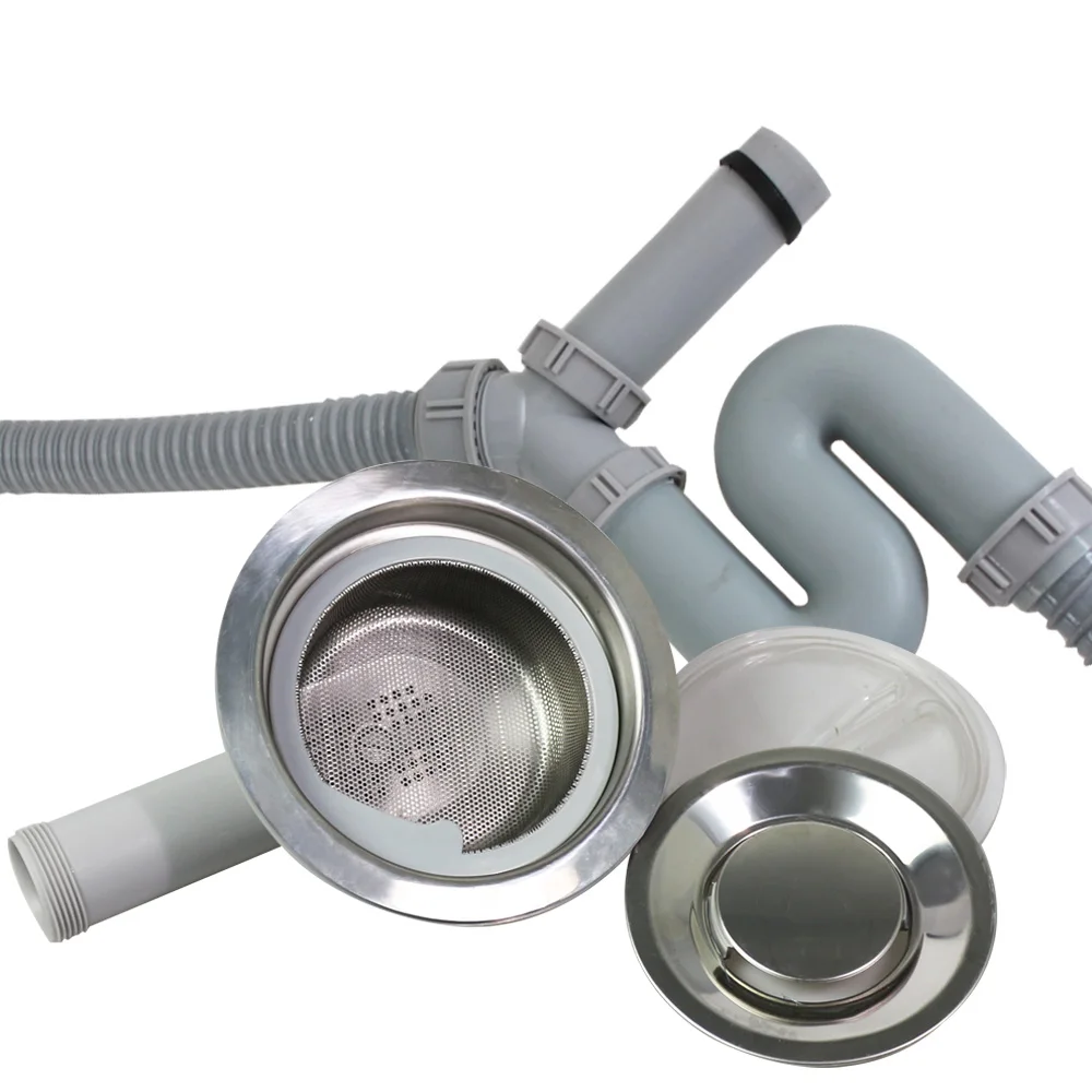  Talea 180mm Sink Waste Kit & Trap Sink Strainer with overflow Hair Trap Catch Catcher Plug Basin ba - 32858770629
