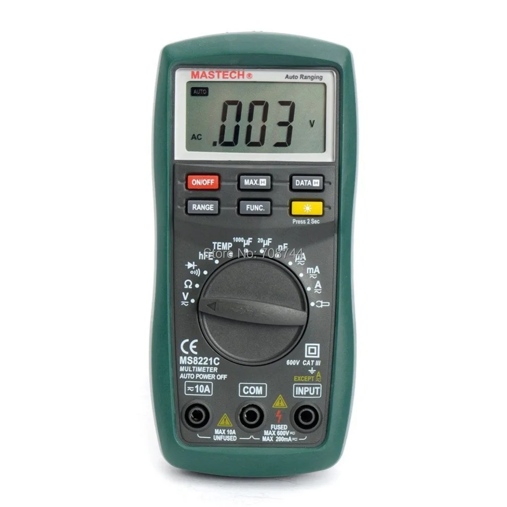 

MASTECH MS8221C 2000 Counts Digital Multimeter Autorange Digital Multimeter with fast free shipping