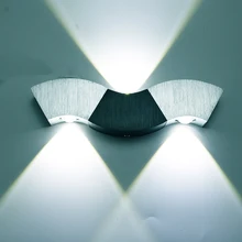 Led Wall Lamp Light 3W 9W Aluminum Sconces Wave Shape Ceiling For Hall Bedroom Corridor Restroom Bathroom 110V 220V JQ