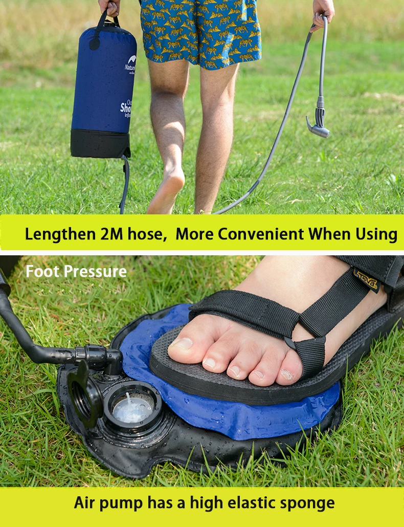 Naturehike 11L Outdoor Camp Shower Water Bag Foldable Mountainotes