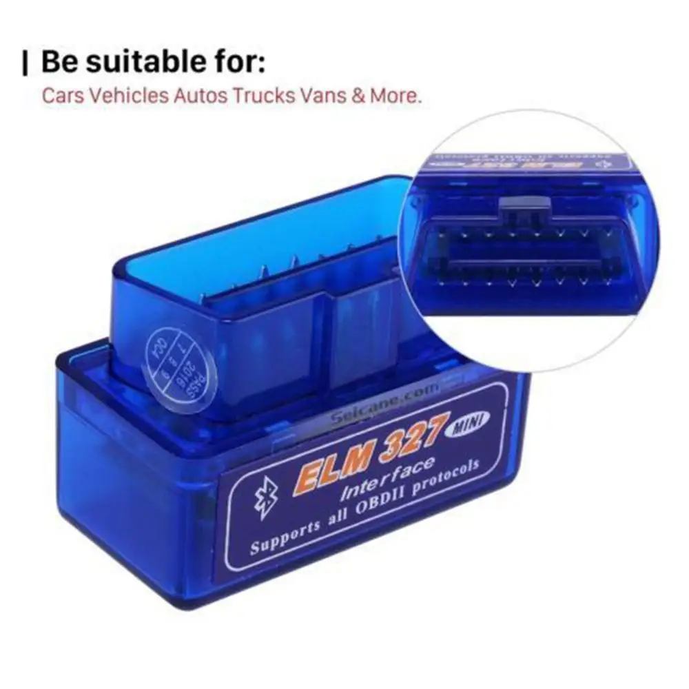 

2019 Super Mini ELM327 Bluetooth V2.1 / V1.5 OBD2 Car Diagnostic Tool ELM 327 Bluetooth For Android/Symbian For OBDII Protocol