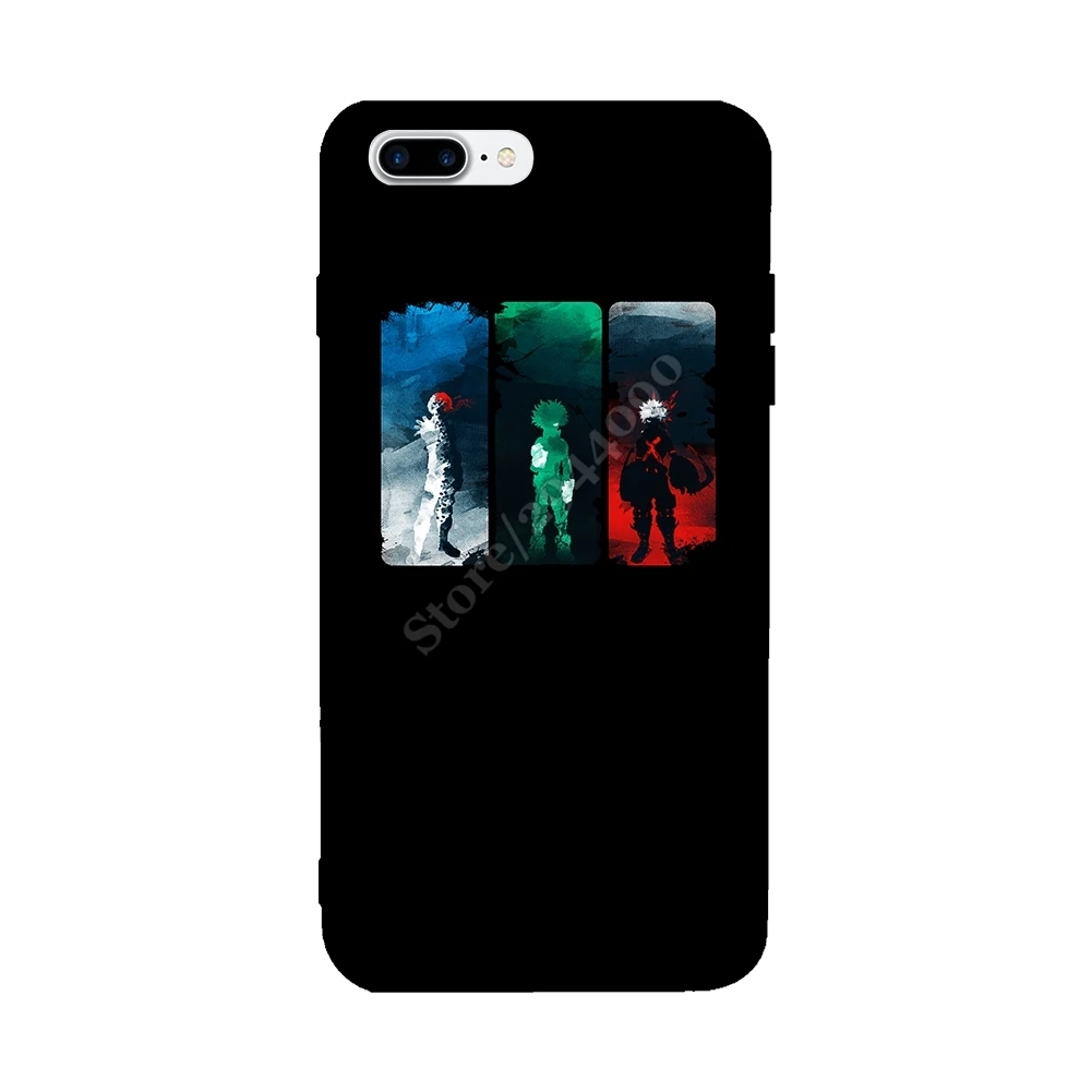 Hero Academia For Iphone X Case Customized Anti-Knock Soft TPU Protect Cover 6S 6 7 8 Plus |