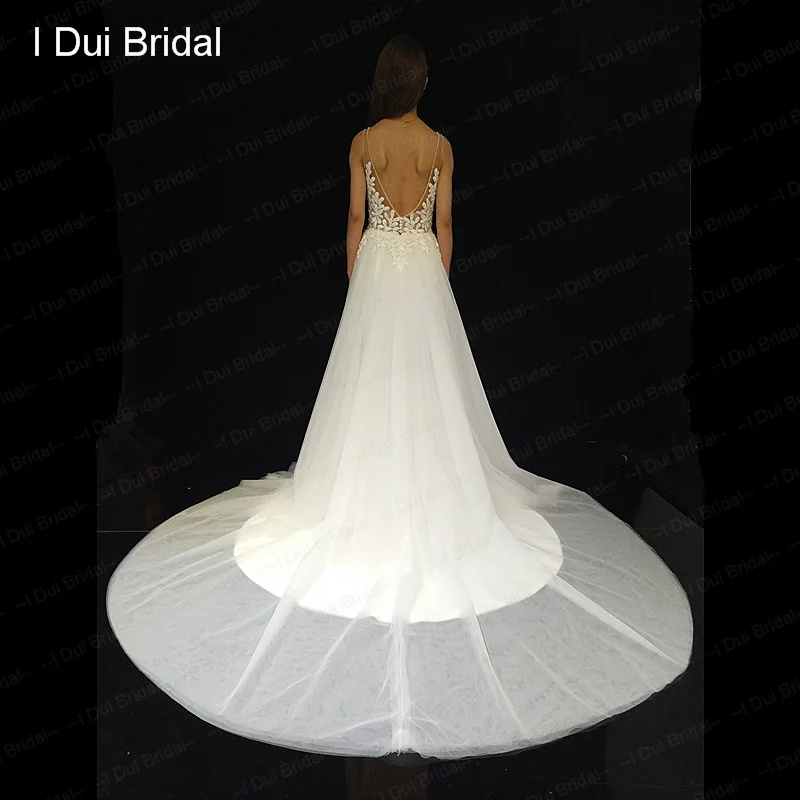 Съемная Поезд Иллюзия декольте свадебное платье Русалка свадебное платье стиль высокое качество