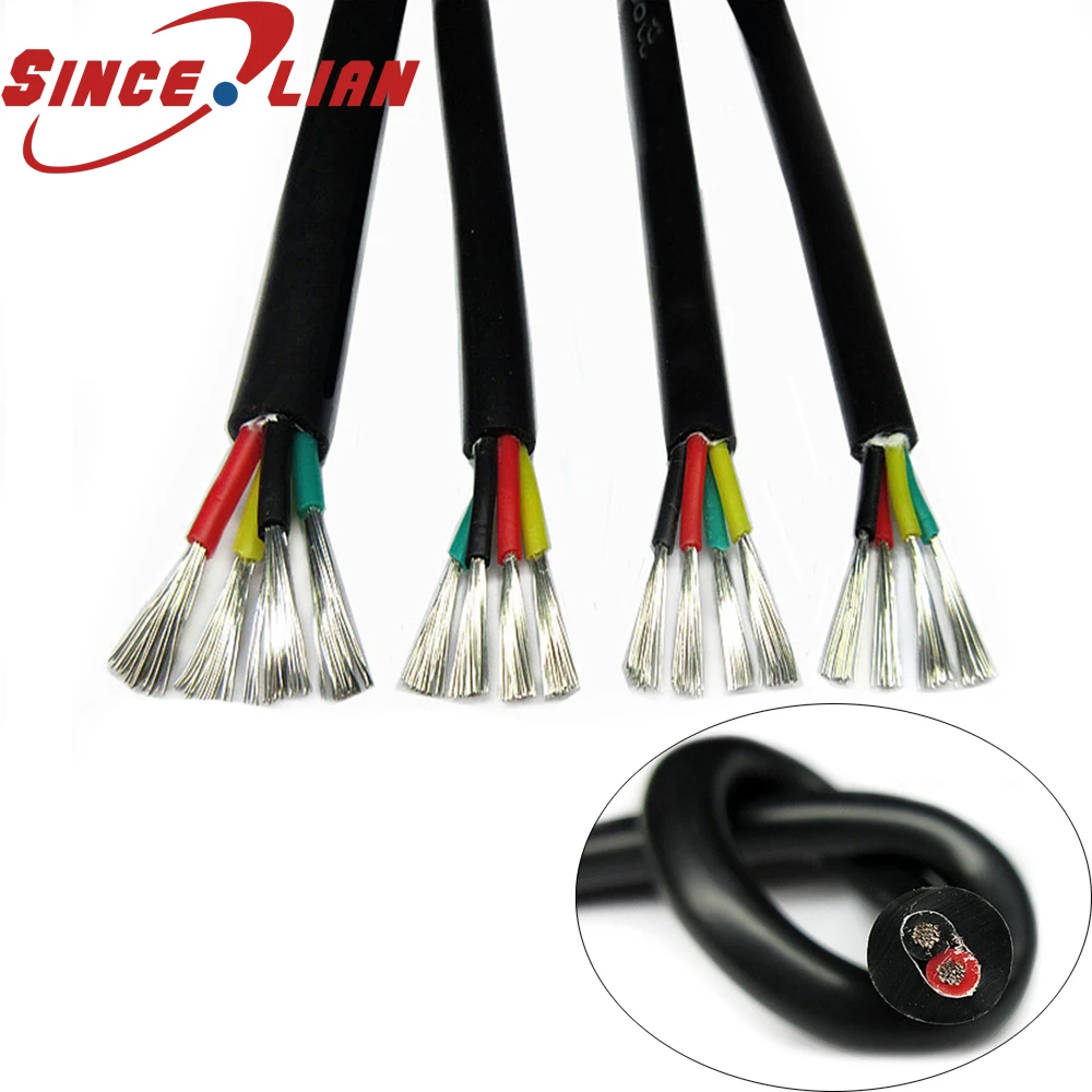 

Extra Soft Silicone Wire Sheathed Wire 2 core 3 core 4 core 0.5 1.5 Square High Temperature Resistant Multi-core Soft Cable