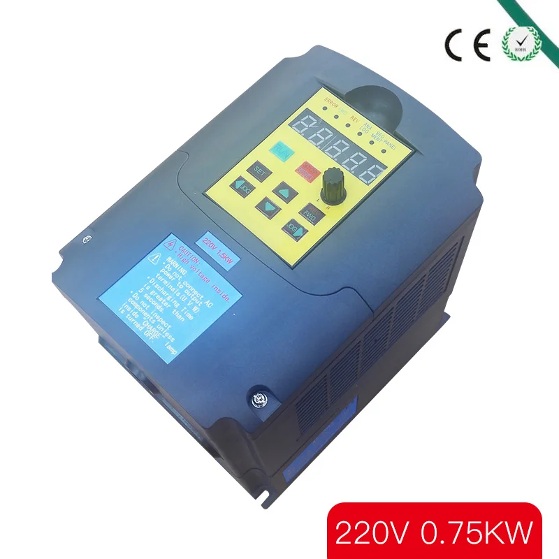 

CE 220V 0.75KW inverter VFD 220V VARIABLE FREQUENCY DRIVE INVERTER 1 phase input 3 phase output 220v Frequency Converter