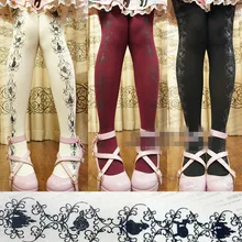 Принцесса Сладкая Лолита колготки японская Лолита Принцесса Спящая красавица сон Роза замок колготки с принтом LWK63