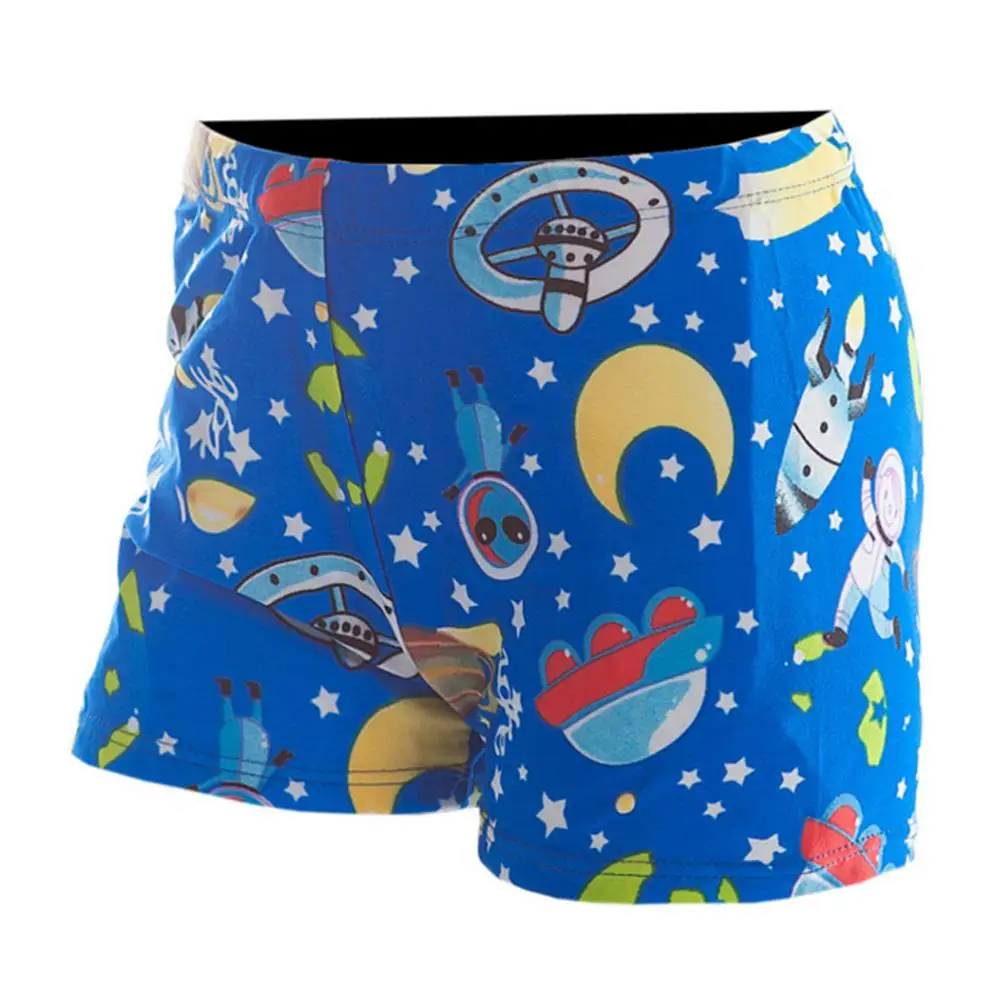 Детские купальные шорты с мультипликационным принтом, быстросохнущие пляжные шорты из полиэстера, одежда для маленьких мальчиков 8-10 лет