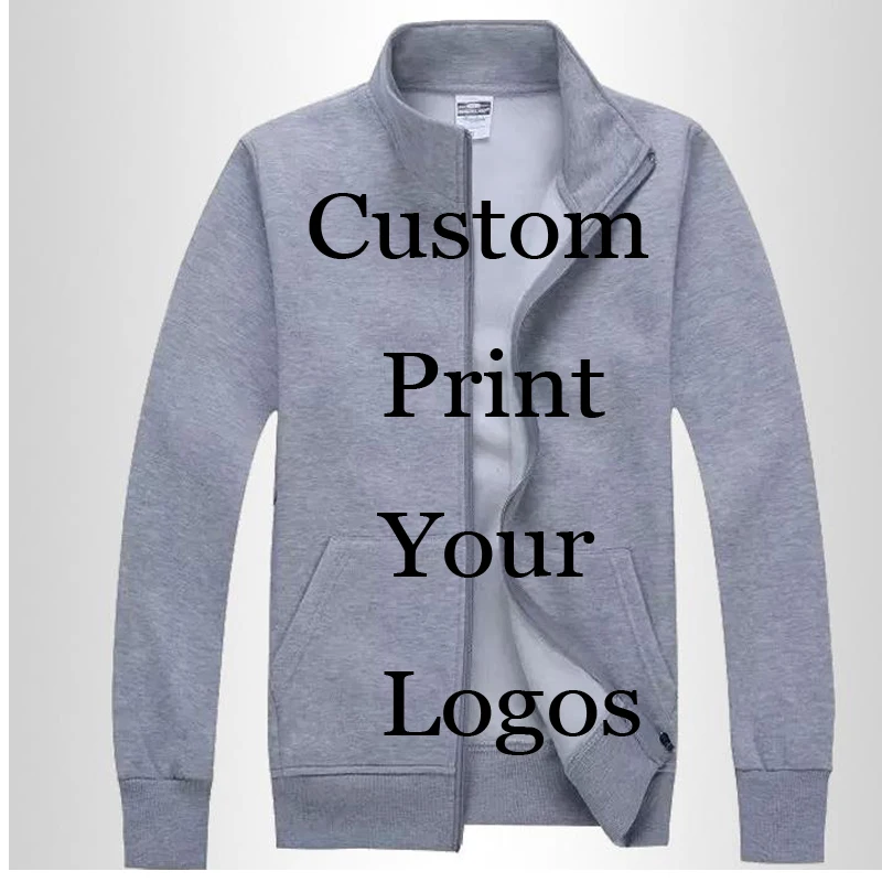 

Custom Silk Screen Print Embroidery Jackets Ditital Customized Make zipper Jacket Sweatshirt Personal DIY your Logo Name Text