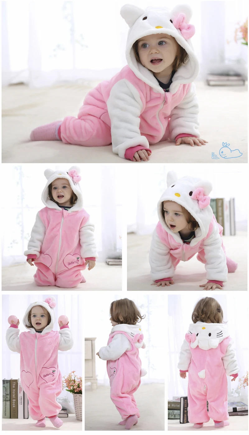 SLAIXIU kigurumi Panda/детская одежда для сна для мальчиков и девочек мягкие фланелевые пижамы для малышей с животными теплые балахон с капюшоном для мальчиков и девочек детская одежда для сна