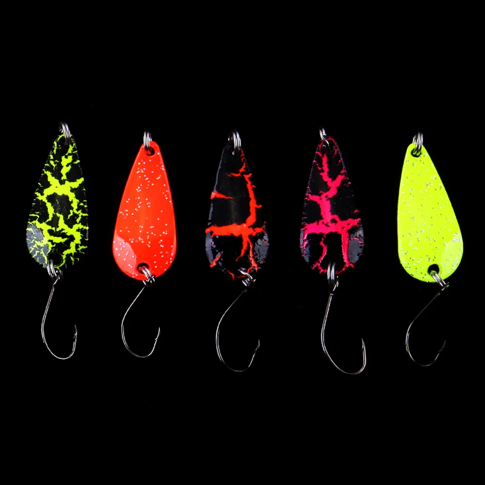 

WALK FISH 5PCS/Lot Mix Colors 3cm 2.7g Fishing Spoon Lure Swim Bait Isca Artificial Trout Lure Fishing Tackle Leurre Truite