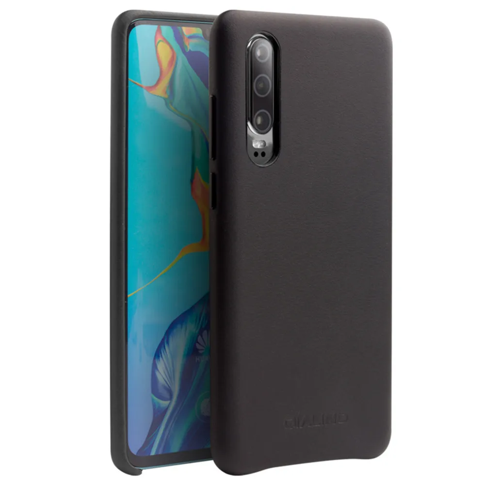 

QIALINO For Huawei P30 Case Genuine Dermis Leather Phone Case For Huawei P30 Pro Flip Cover with Stand Wallet Bag Card Holder