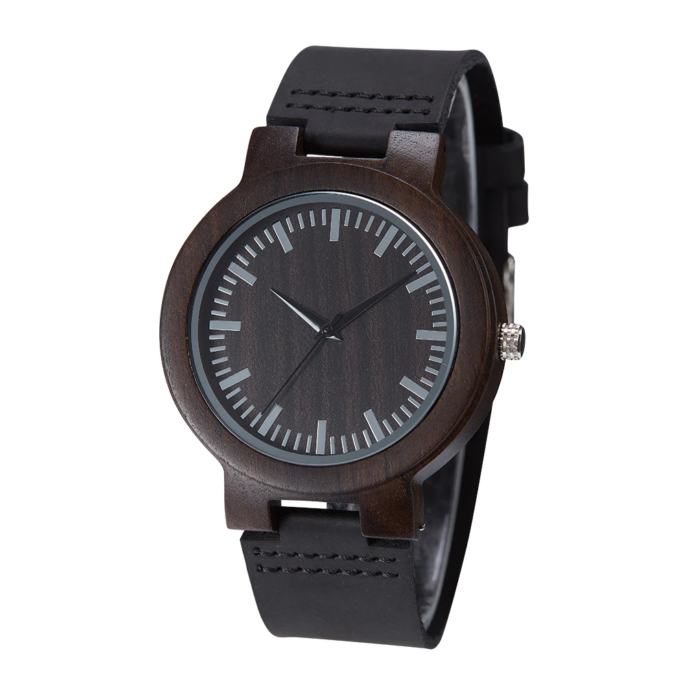 

TJW Mens Natural Zebra Wooden Watch Japanese Analog Quartz Movement Watch Handmade Vintage Casual Leather Wrist Watch