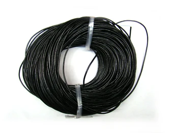 

90 meters Black True cowhide Beading Cords 2mm Beading Wire Handcraft Accessories freeshiping