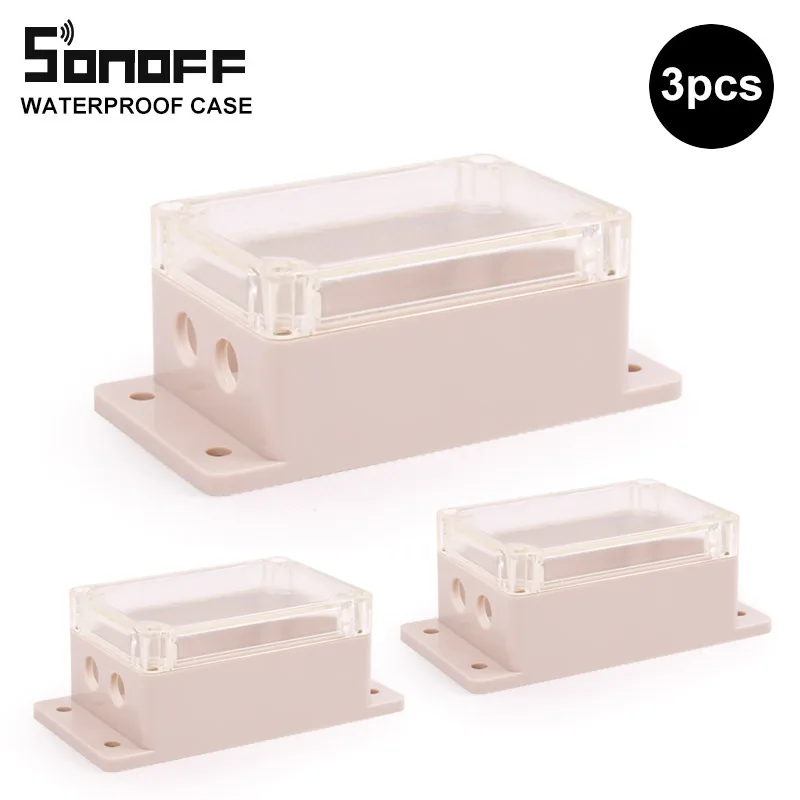 

3pcs Using IP66 Waterproof Case for Sonoff Basic/pow/dual/th10 16 to Remote Control Outdoor Christmas Tree Lighting