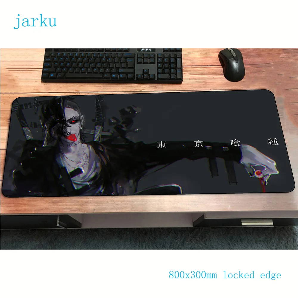 Коврик для мыши tokyo ghoul 800x300x3 мм игровой коврик с большой клавиатурой мальчика