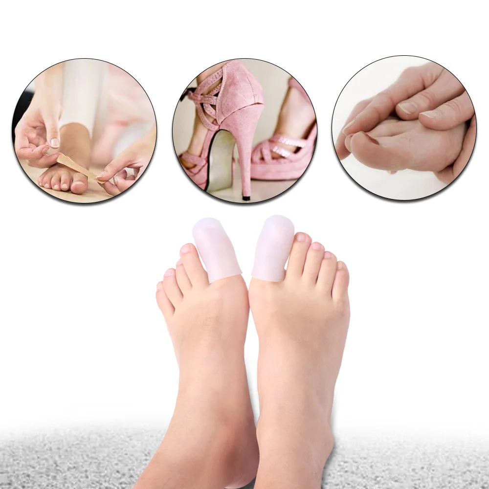 

1 Pair Silicone Toe Protective Cover Toe Cushions Foot Protection Pads Toe Protector for Ballet Shoes High Heels Foot Care Tools