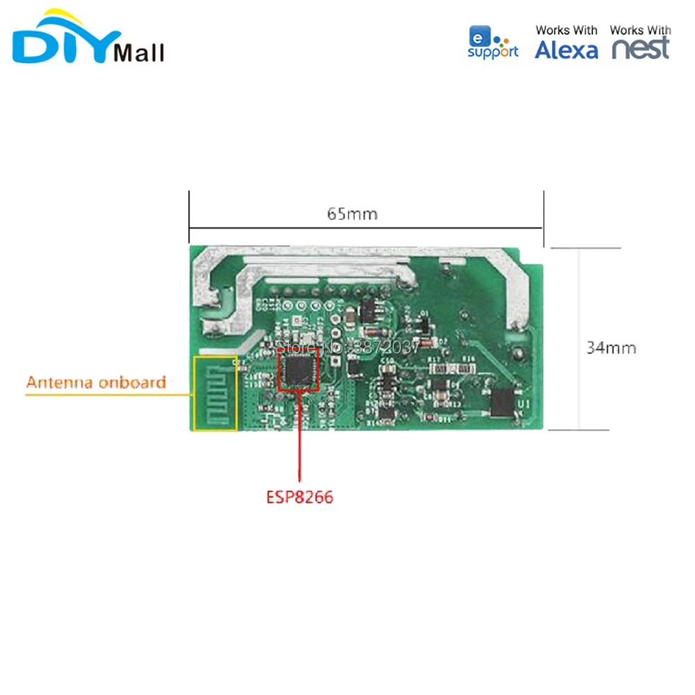 Sonoff Dual RF Basic DR Tray Wifi переключатель IP66 водонепроницаемый чехол умный дом автоматизация для Android IOS приложение Amazon Alexa Google Nest