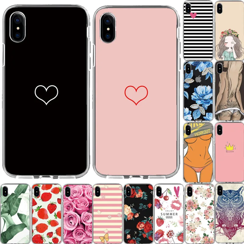 

Case For iphone X XR XS Max Case Garland girl Silicone Soft Shell Cover For Apple iPhone 5 5S SE 6s 6 s 7 8 Plus Bags Funda