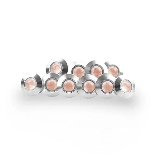 Pink silver shell CARLITS 1 шт. ультра тонкий диаметр 23 мм Автомобильный светодиодный орлиный глаз светильник водонепроницаемый дневные ходовые огни DRL черный/серебристый корпус для всех автомобилей - Цвет: Pink silver shell