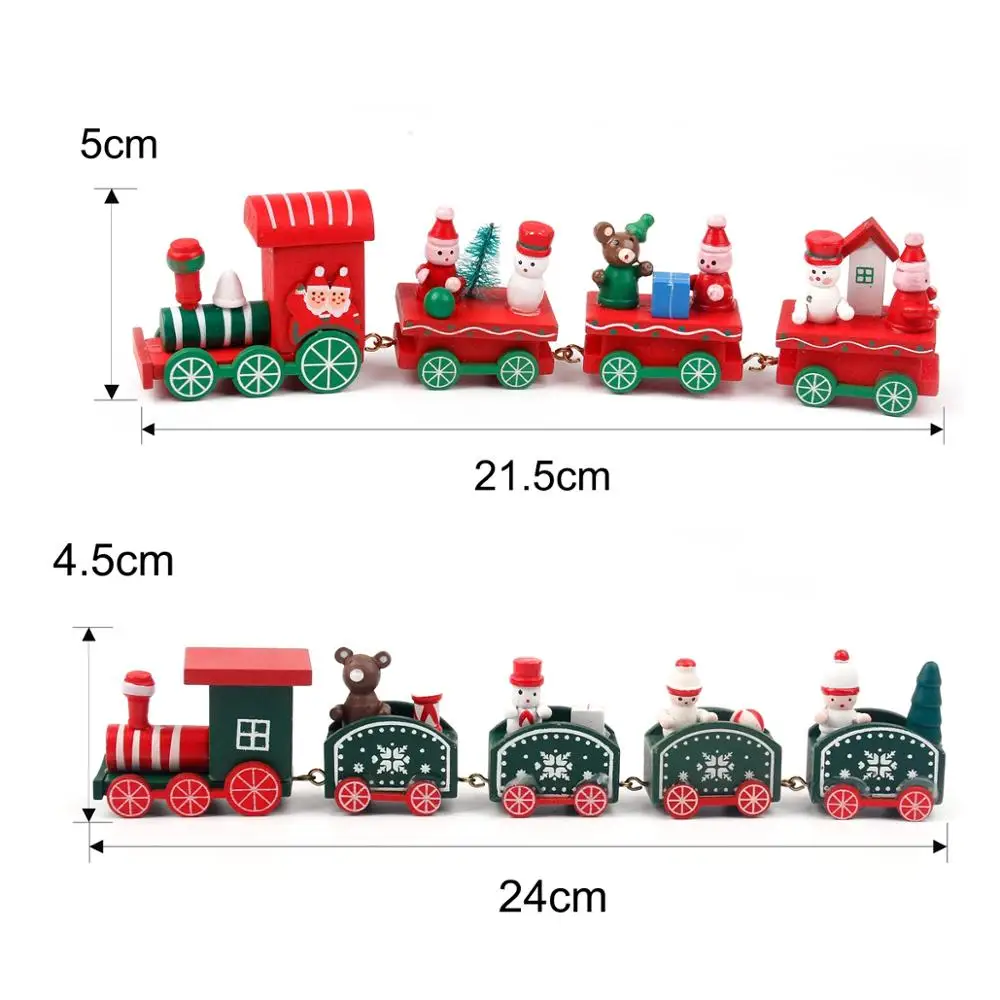 FENGRISE Wooden Christmas Train Ornaments Christmas Decorations For Home Christmas Gift Navidad Noel Xmas New Year Decor