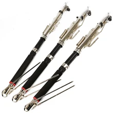 Upgraded 2 Grade Adjustable Automated Spring Fishing Rod Excessive Power Fiberglass Pole with Stainless Metal Holder 2.half.4/2.7M