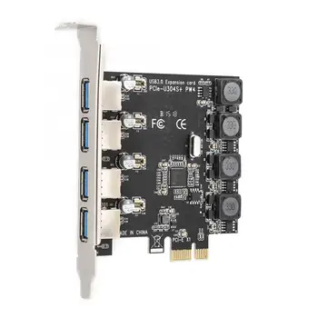 

New 4 Port PCI-E To USB3.0 Expansion Card Adapter nec720201 Master Chip 5Gbps Transmission