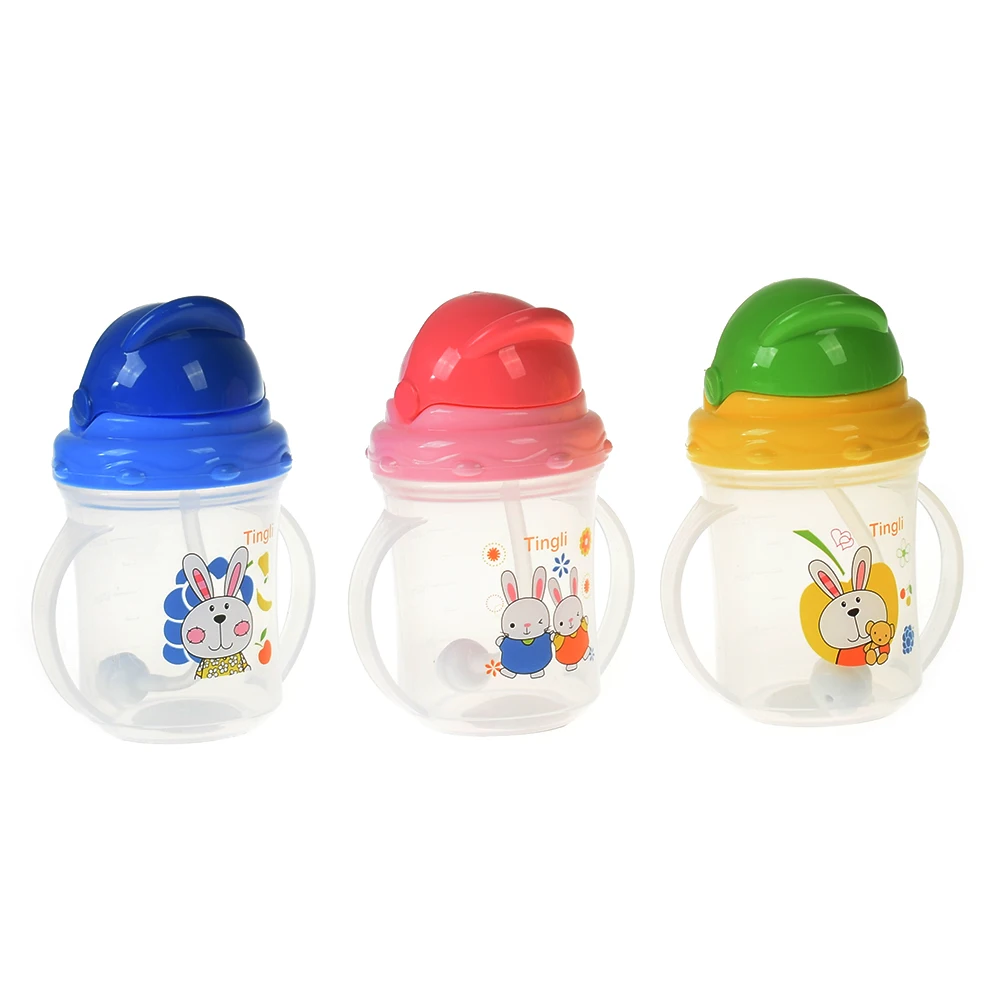 Lovely Children Baby Cute Rice Cereal Feeding Bottles Newborn Straw