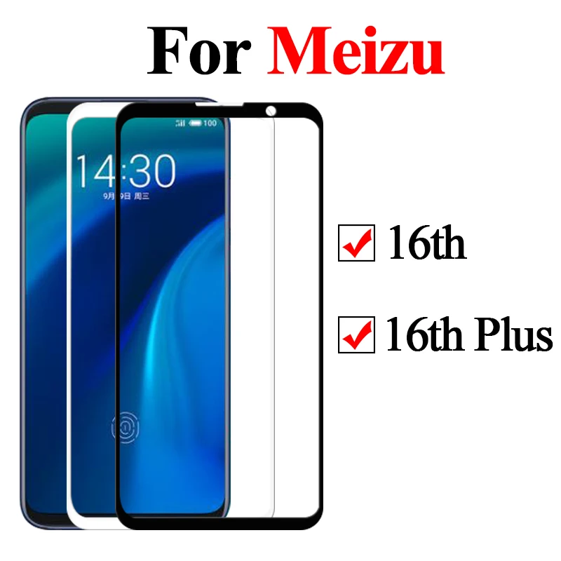 2 шт. Защитное стекло для защиты экрана для Meizu 16th плюс mezu лабиринт Мэйси 16 Ом защитная пленка из закаленного стекла экрана мобильного телефона verre tremp