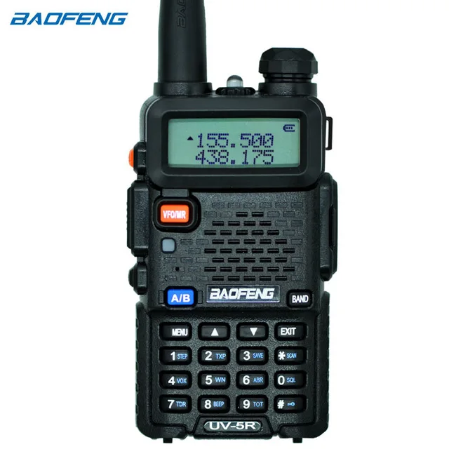 6 шт. Baofeng UV-5R CB радио VOX 10 км портативная рация пара двухстороннее радио коммуникатор для Baofeng полицейское оборудование домофон UV-5R - Цвет: Черный