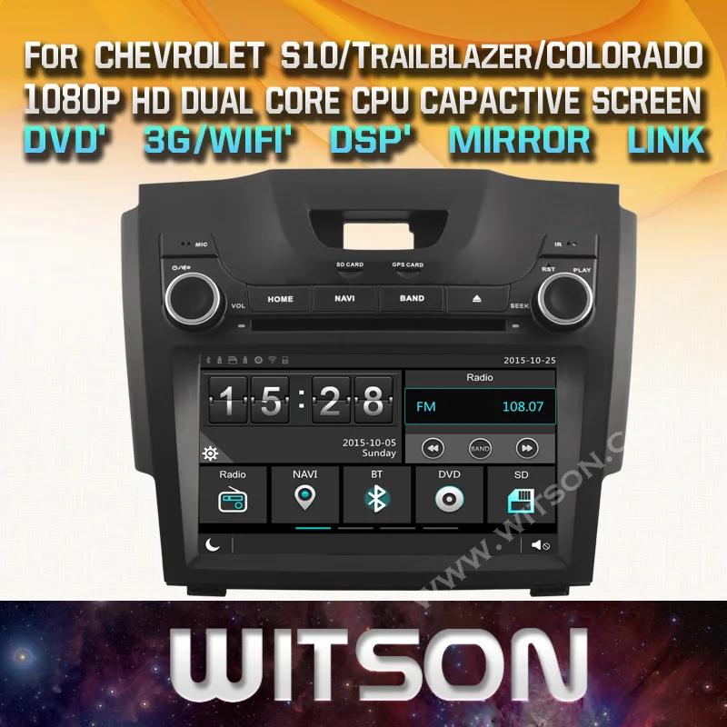 Автомобильный DVD-плеер WITSON для CHEVROLET S10/Колорадо/Trailblazer LT/ LTZ с защитным экраном + 1080P