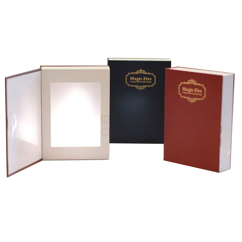 

Creative Novelty LED Flame Effect Night Lights USB Rechargeable Bed Room Decorative Lamp LED Book Light Atmosphere Mood Lamp